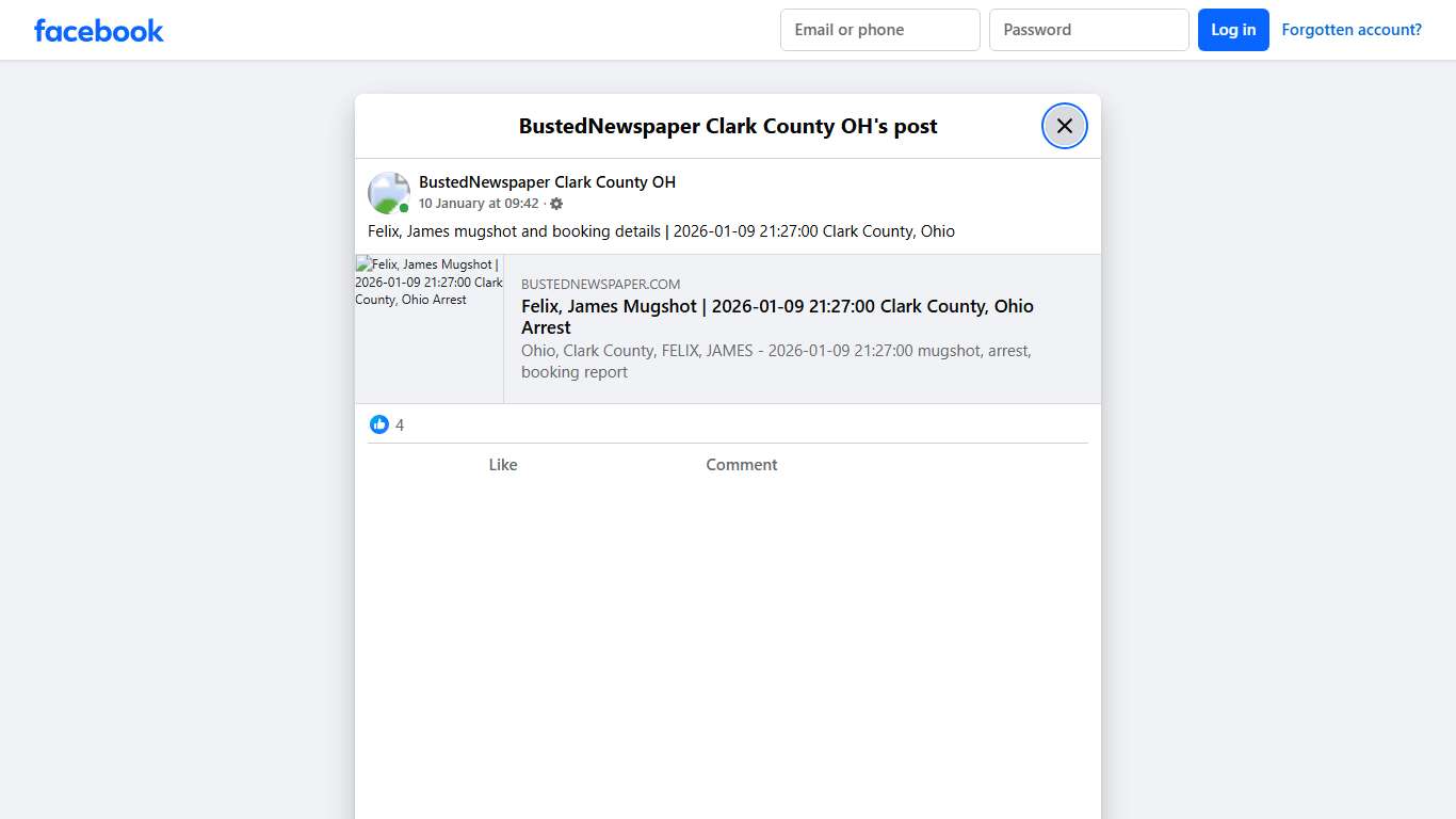 Felix, James mugshot and... - BustedNewspaper Clark County OH Facebook